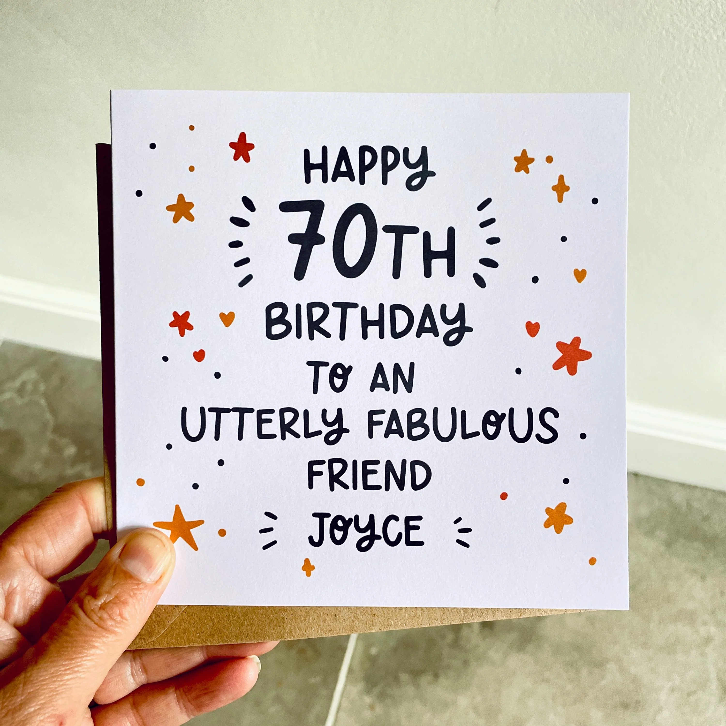 Utterly Fabulous X 70th Birthday Card ? Personalised 70th Birthday Card ? Personalised Birthday Card 70th Birthday ?