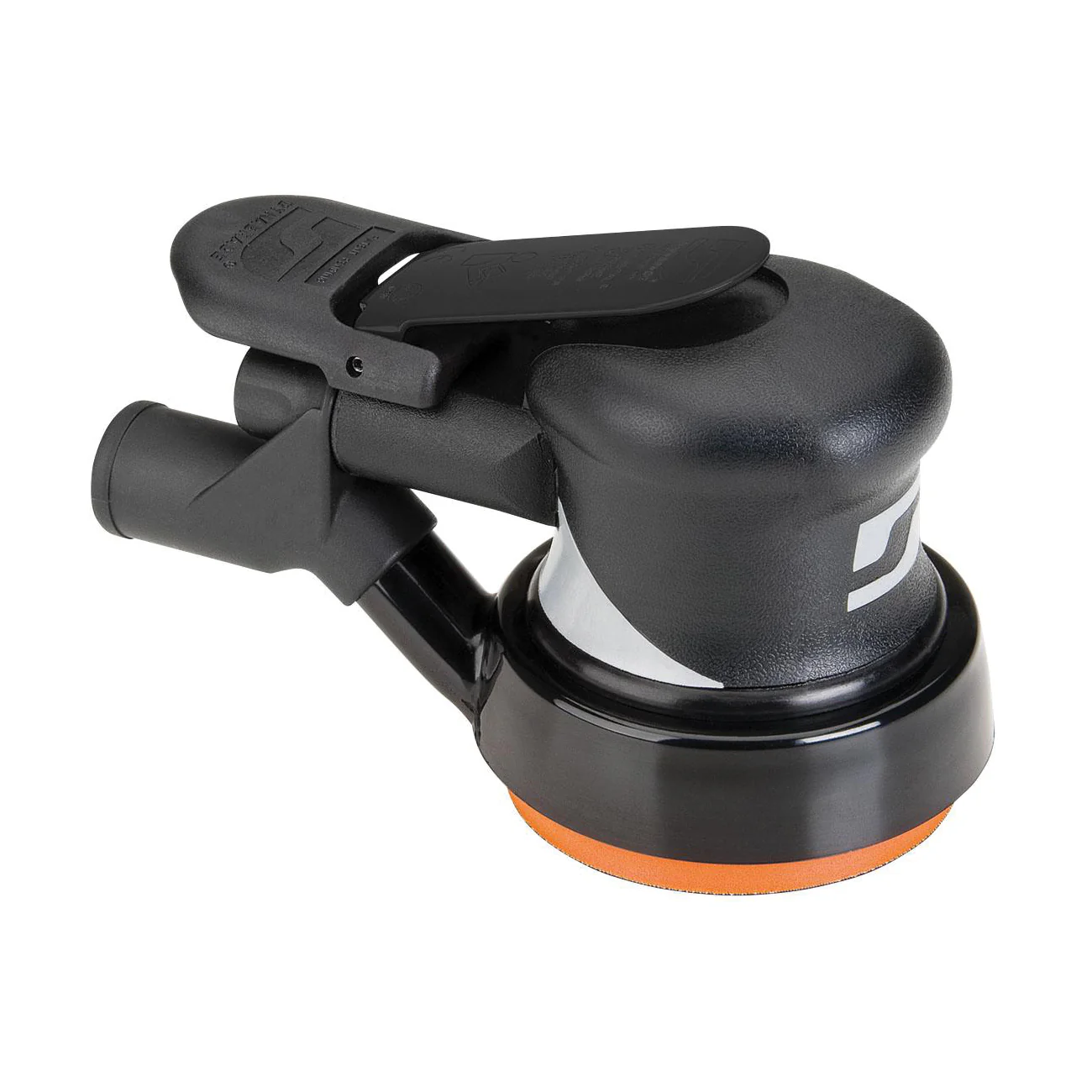 Dynabrade Silver Supreme 56844  ~  3-1/2 Inch Diameter Central Vacuum Dynorbital Supreme Random Orbital Sander .28 Hp 12000 Rpm 3/32 Inch Diameter Orbit Rear Exhaust