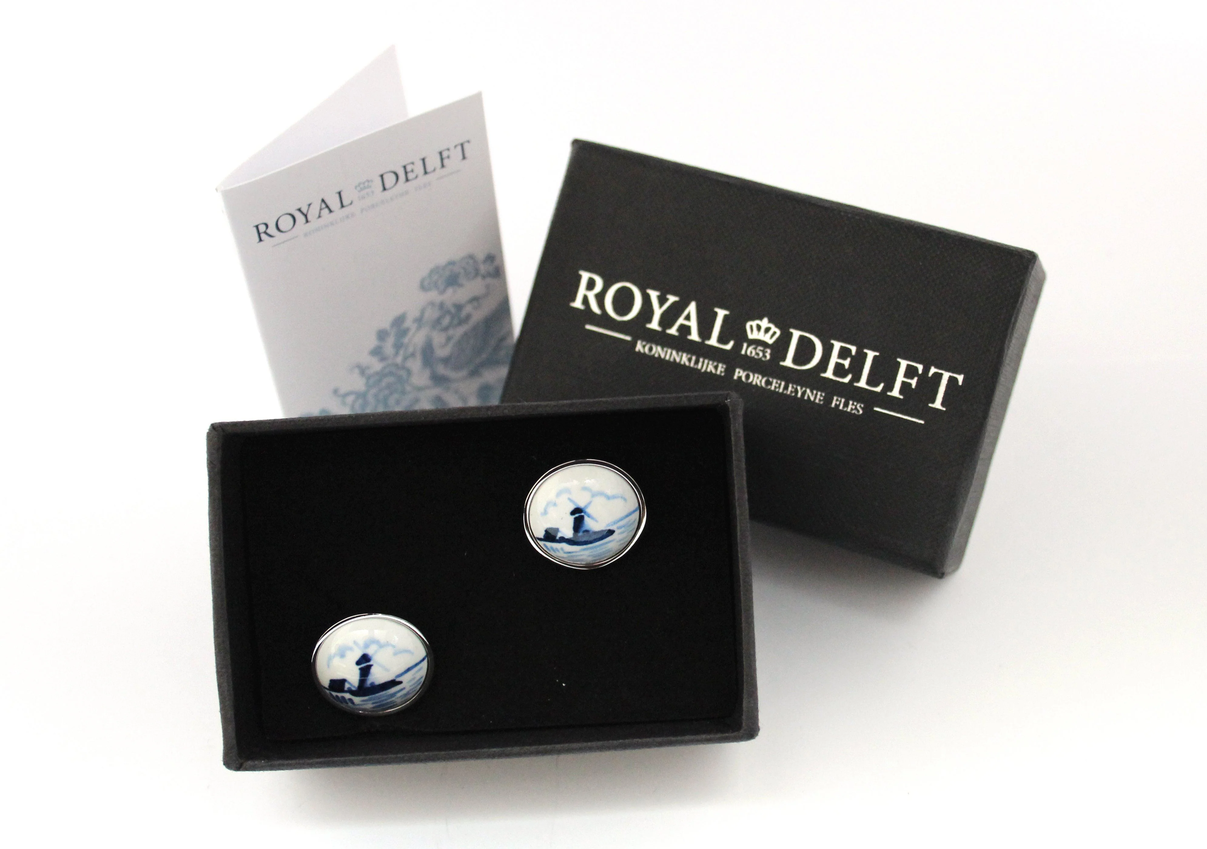 Round Windmill Cuff links