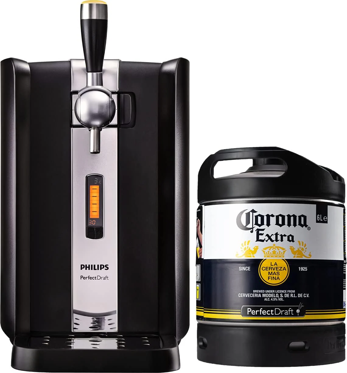 Perfect Draft HD 3720/26 csaptelep + 6L hordó | hordós sör, 5 EUR betéttel (Corona)