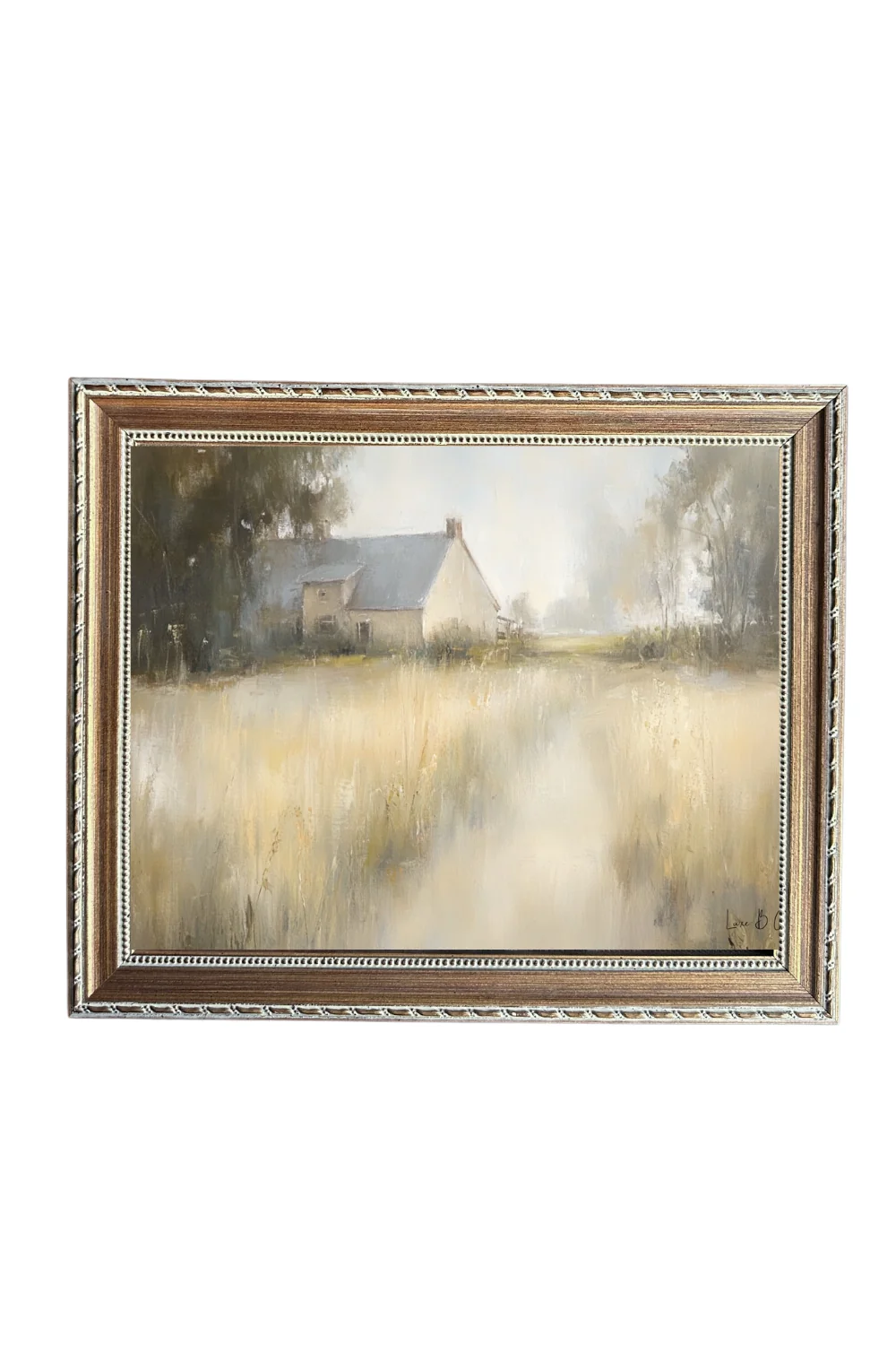 Le Chemin Du Retour | French Country Brass Inspired Gold Framed Art
