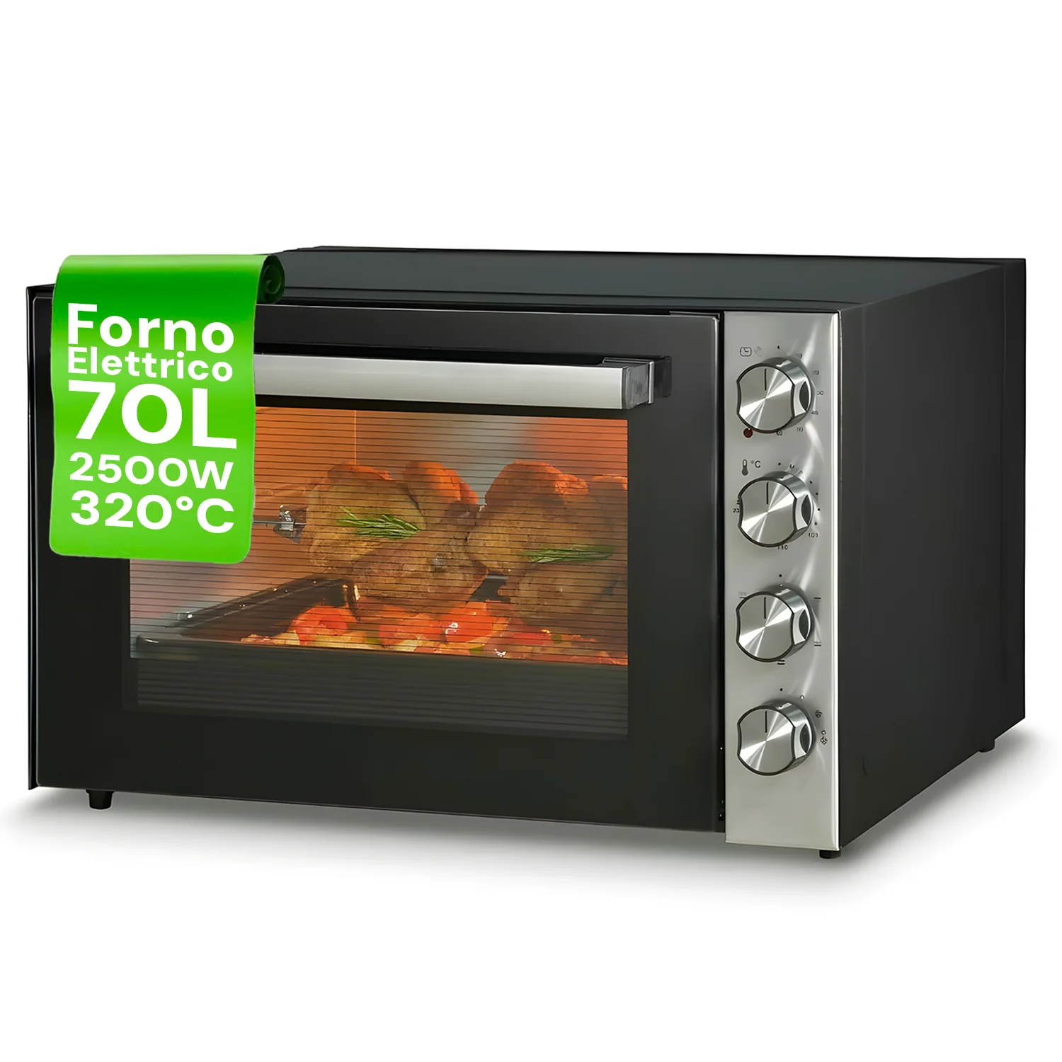 Forno Elettrico In Acciaio Inox 70l 2500w