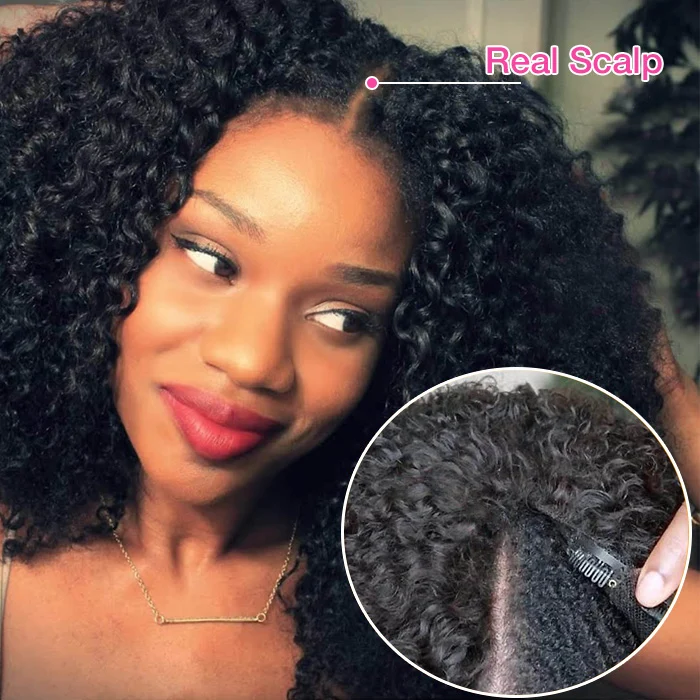 3 Wigs=$179| 12 Inches V Part Curly Wig +14 Inch 4X4 Lace Water Wave Wig + 10 Inches Machine Made Straight BOB With Bangs