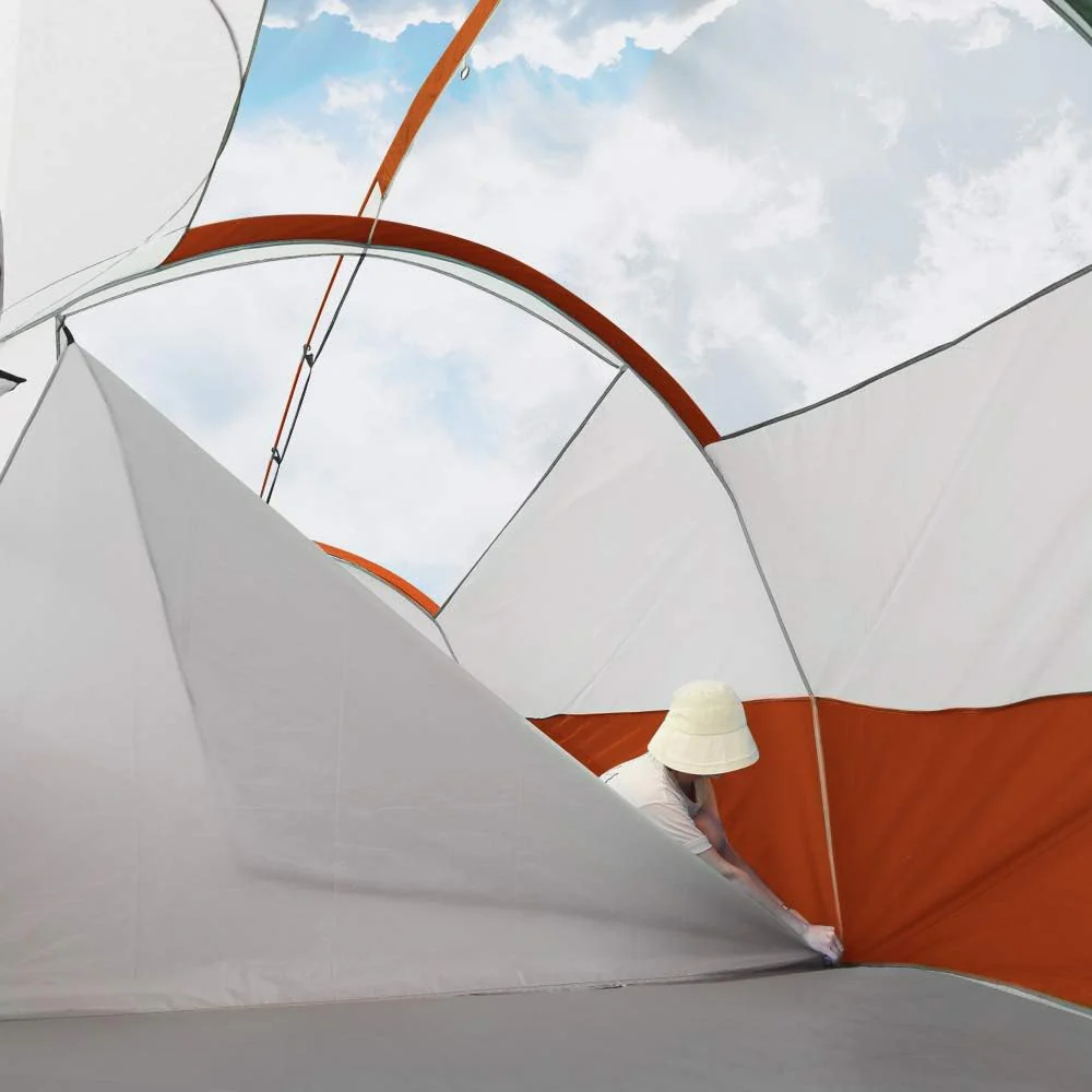 CAMPROS CP Tent 12-Person-Camping-Tents,3 Room Family Tents,Waterproof Windproof Family Tent with Top Rainfly,6 Large Mesh Windows,Double Layer,Easy Set Up, Portable with Carry Bag-20' x 9' x 72