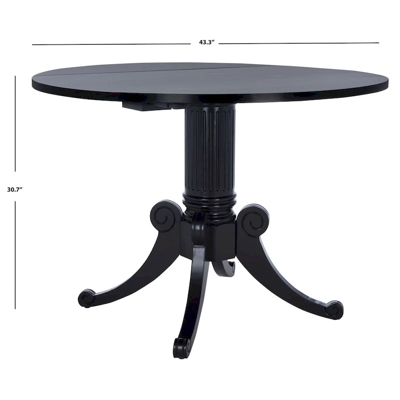 SAFAVIEH Jeane Antique White Drop Leaf Dining Table - 43 W x 43 D x 31 H - 43Wx43Dx31H