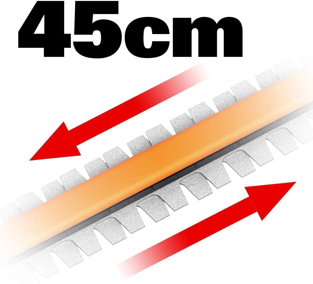 Worx 18V(20V MAX) Tagliasiepi telescopico a batteria WG252E, 2,0Ah, PowerShare, lame diamantate tagliate al laser, caricabatterie rapido da 1 ora