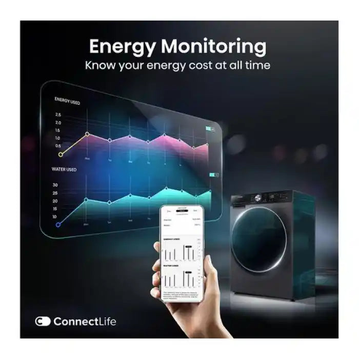Hisense 5S Series Auto Dosing WiF 10.5 kg Washer Dryer - Black | WD5S1045BB