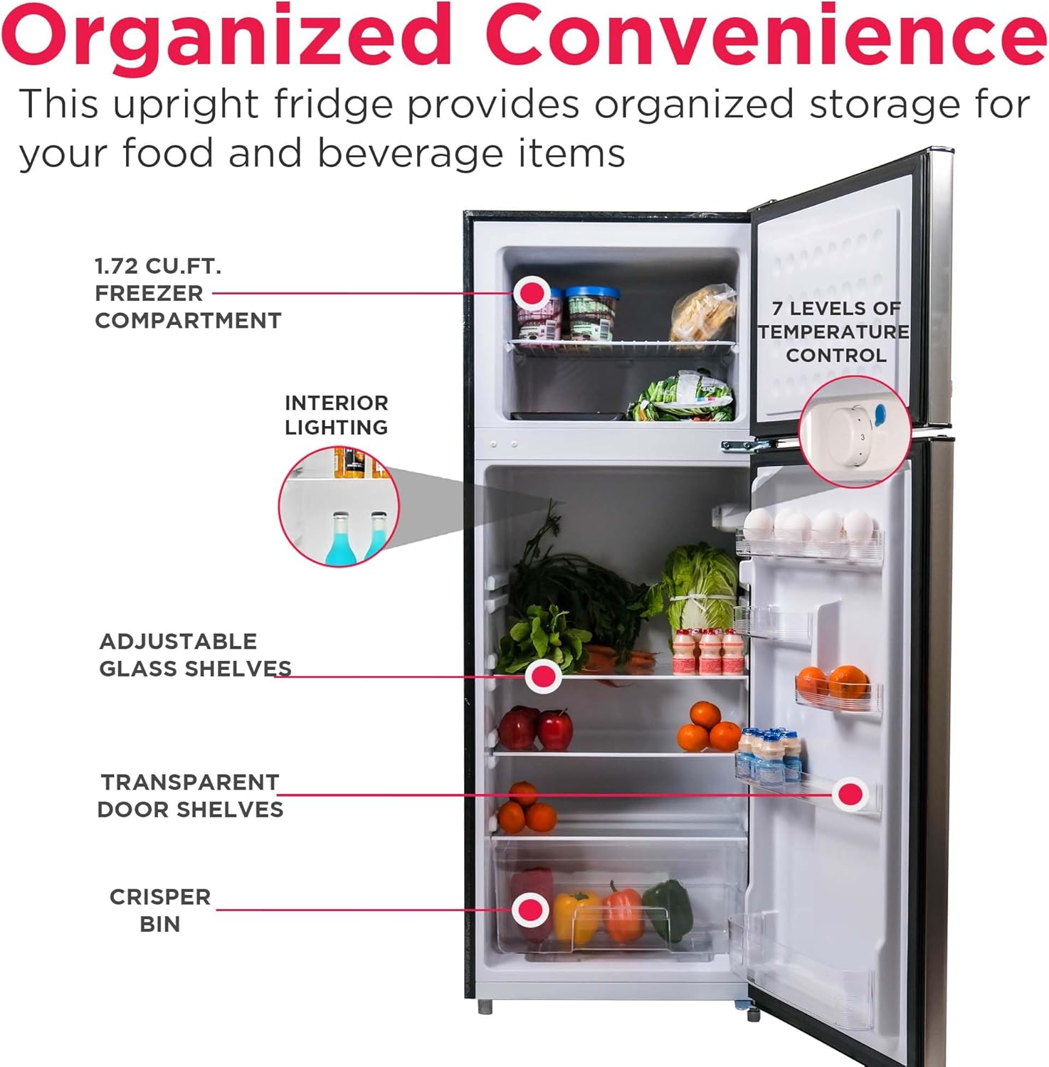 Frigidaire Apartment Refrigerator 7.5 Cu.Ft 2 Door Stainless