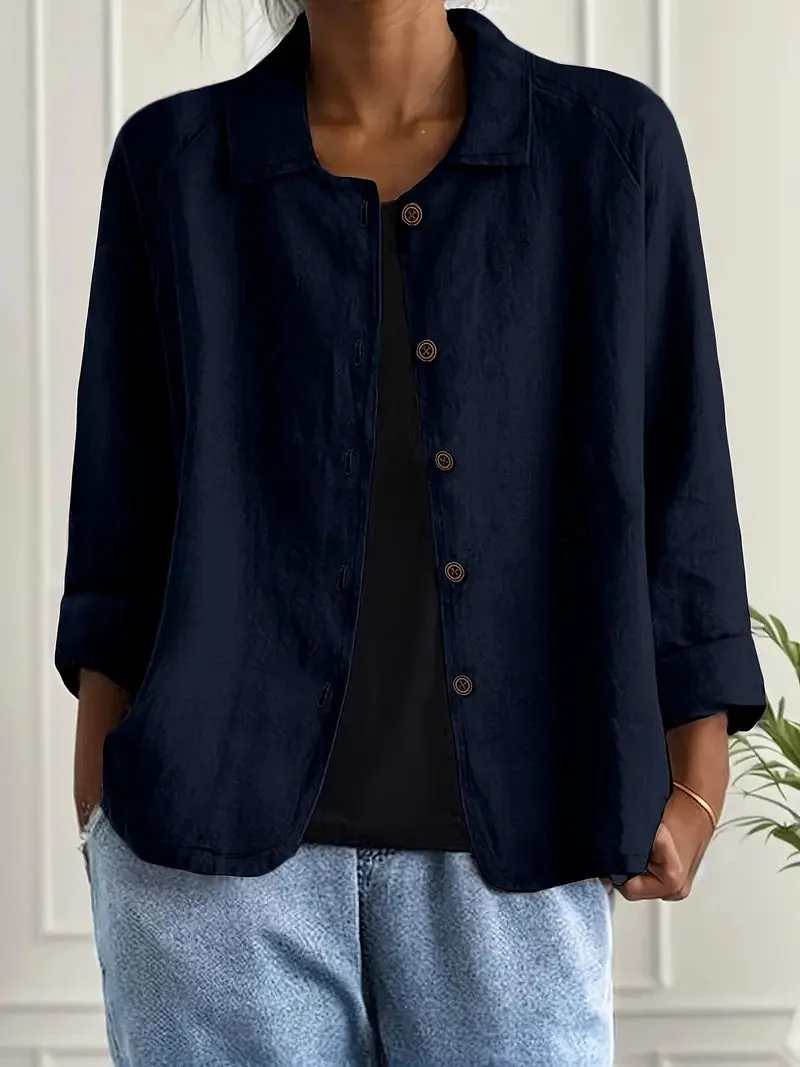 Women��s Lightweight Button Front Jacket Casual Summer Style