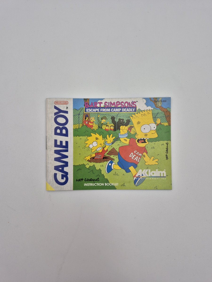 Bart Simpson Escape from Camp Deadly GB Handleiding