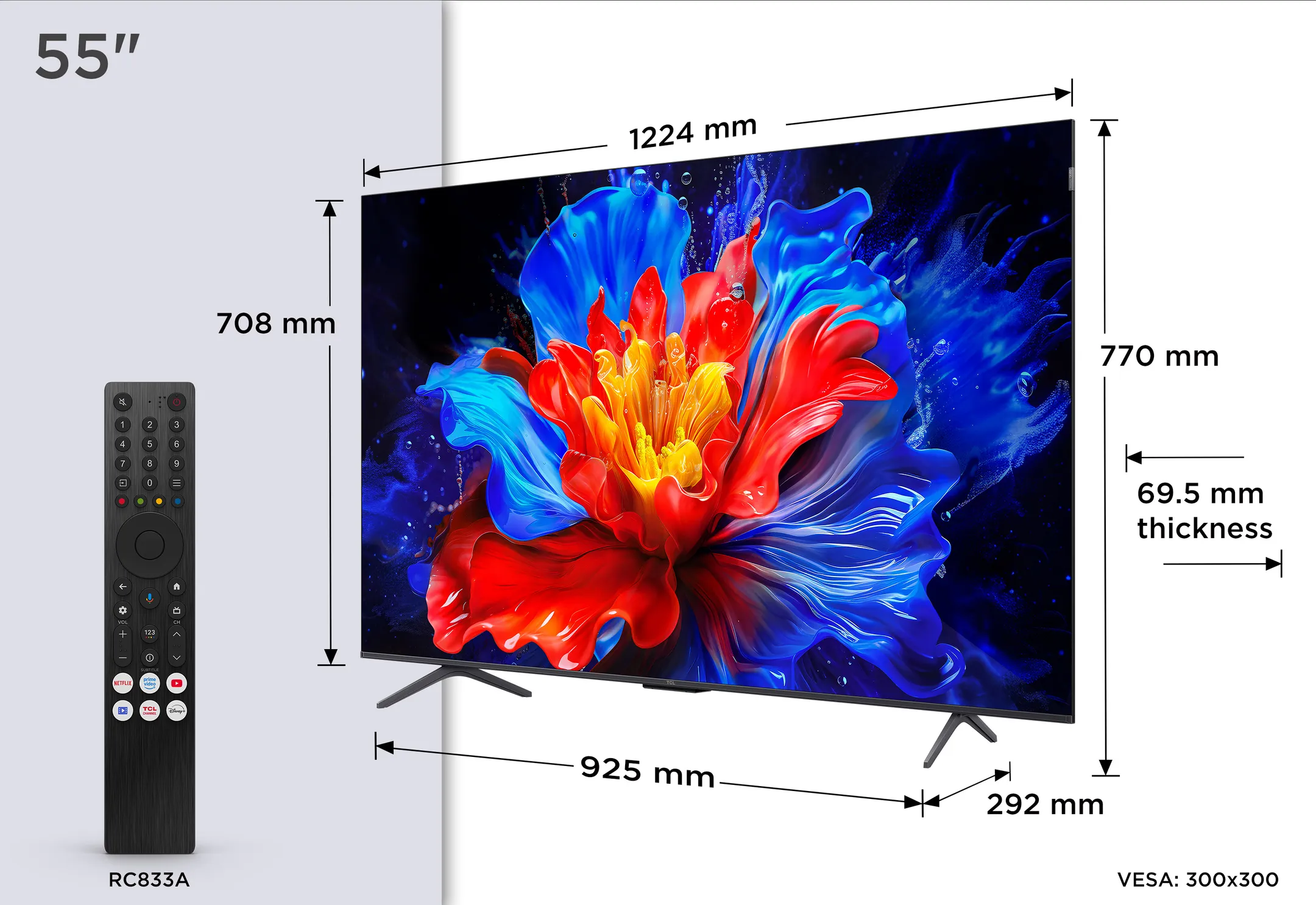 TCL TV 4K QLED 55QLED810K - 55 inch