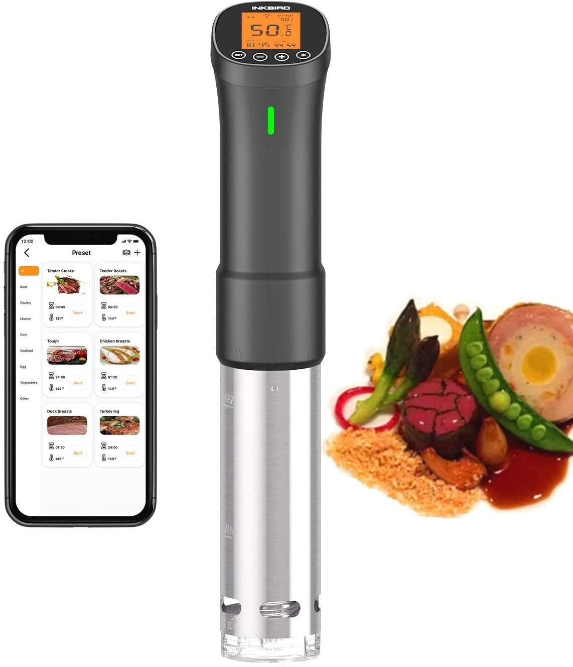Inkbird Wi-Fi Sous Vide Precision Cooker 1000W with Stainless Steel