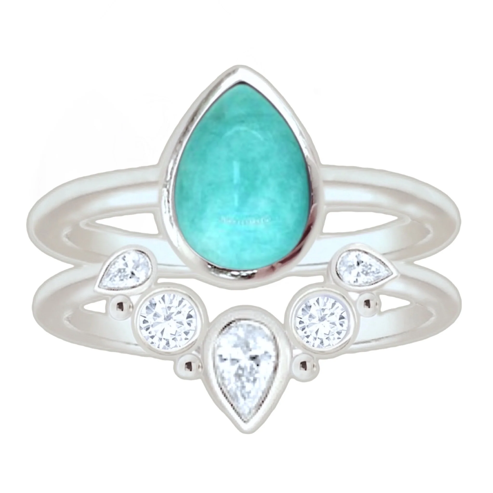 Laihas Queen Of Cups Topaz and Amazonite Ring Set