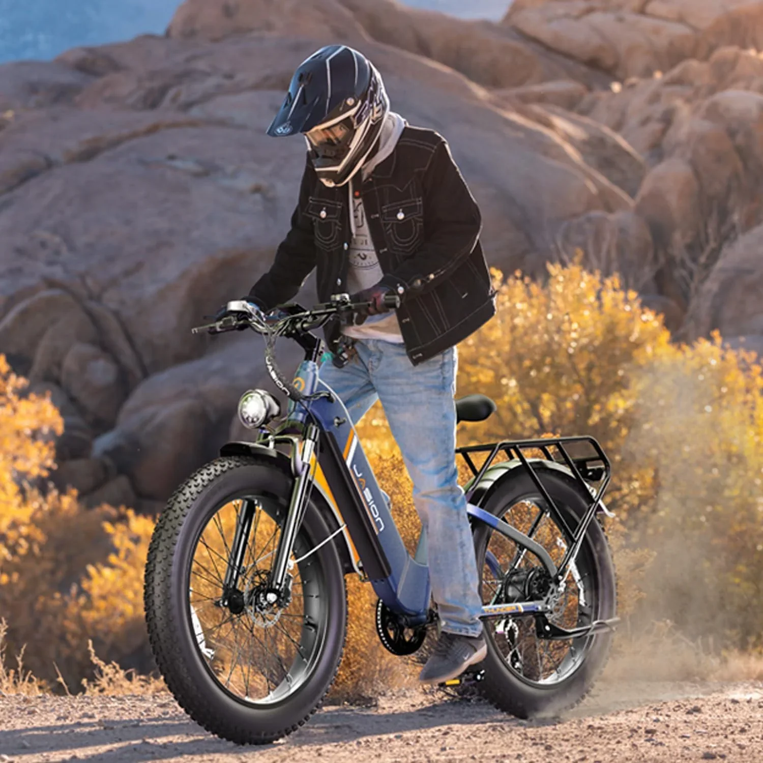 Thunder Electric Bike 1500W 30+MPH 80Miles Range Fat Tire Hydraulic Disc Brakes