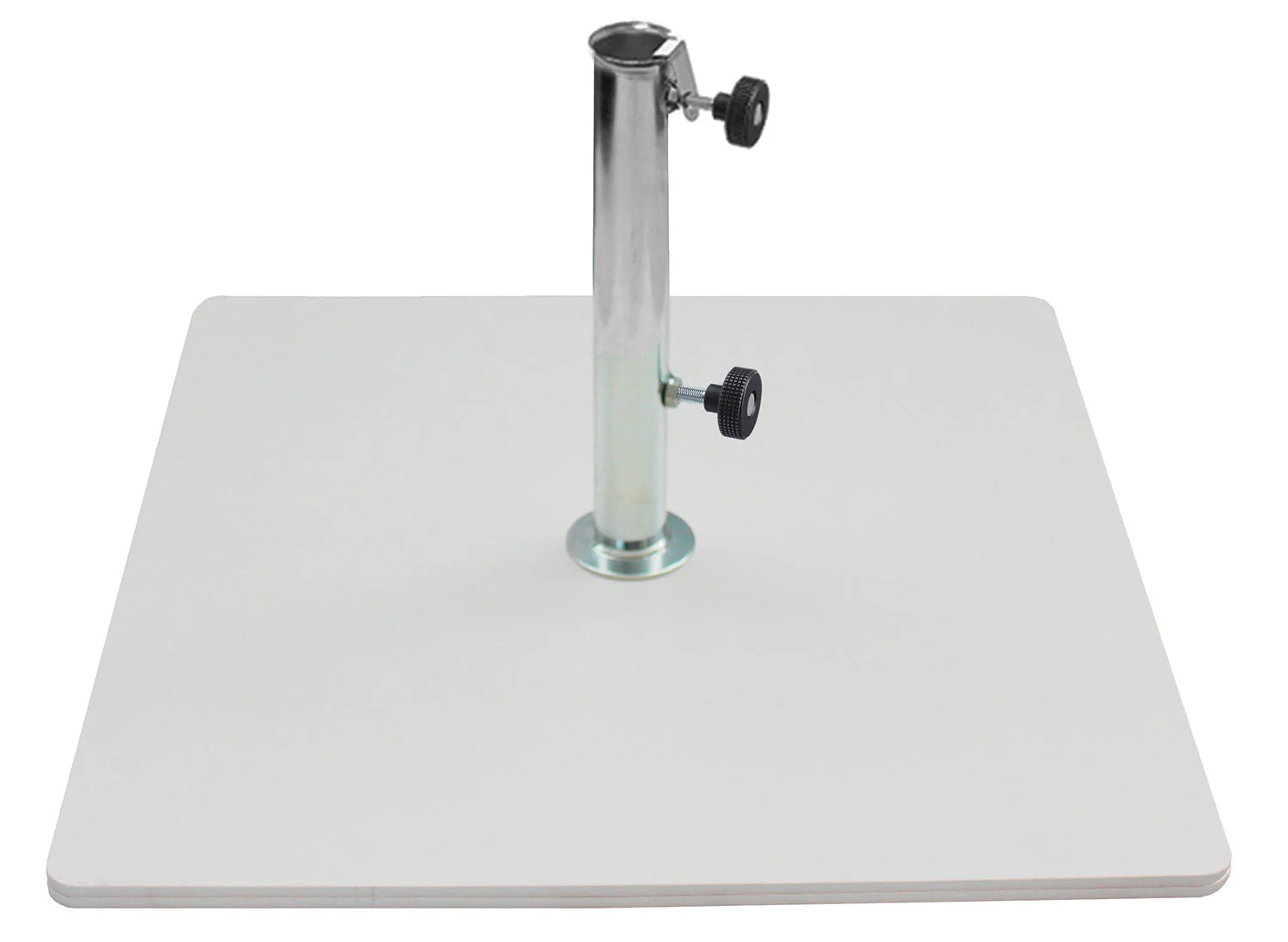 Base per Ombrellone da Giardino 60 Kg per Tubi Ø65mm in Metallo Bianco