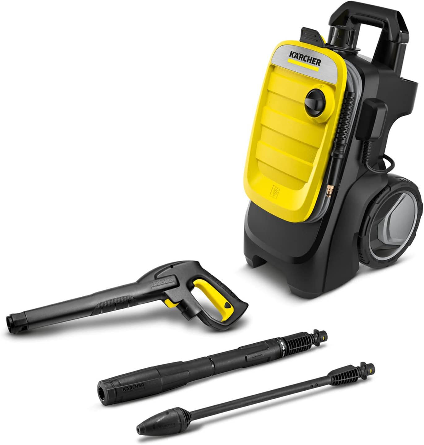 Krcher Hochdruckreiniger K 7 Premium Power Home, Druck: 180 bar, Durchfluss: 600 l/h, Flchenleistung: 60 m/h, Leistung: 3.000 W, Schlauchtrommel, mit Pistole, Dreckfrser, Strahlrohr