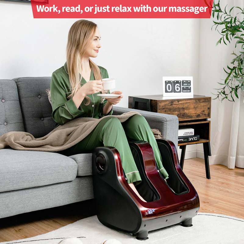 Foot Amp Calf Massager With Heat Amp Remote Shiatsu Kneading Electric Massage Machine With Adjustable Tilt Base Timer Lcd Screen
