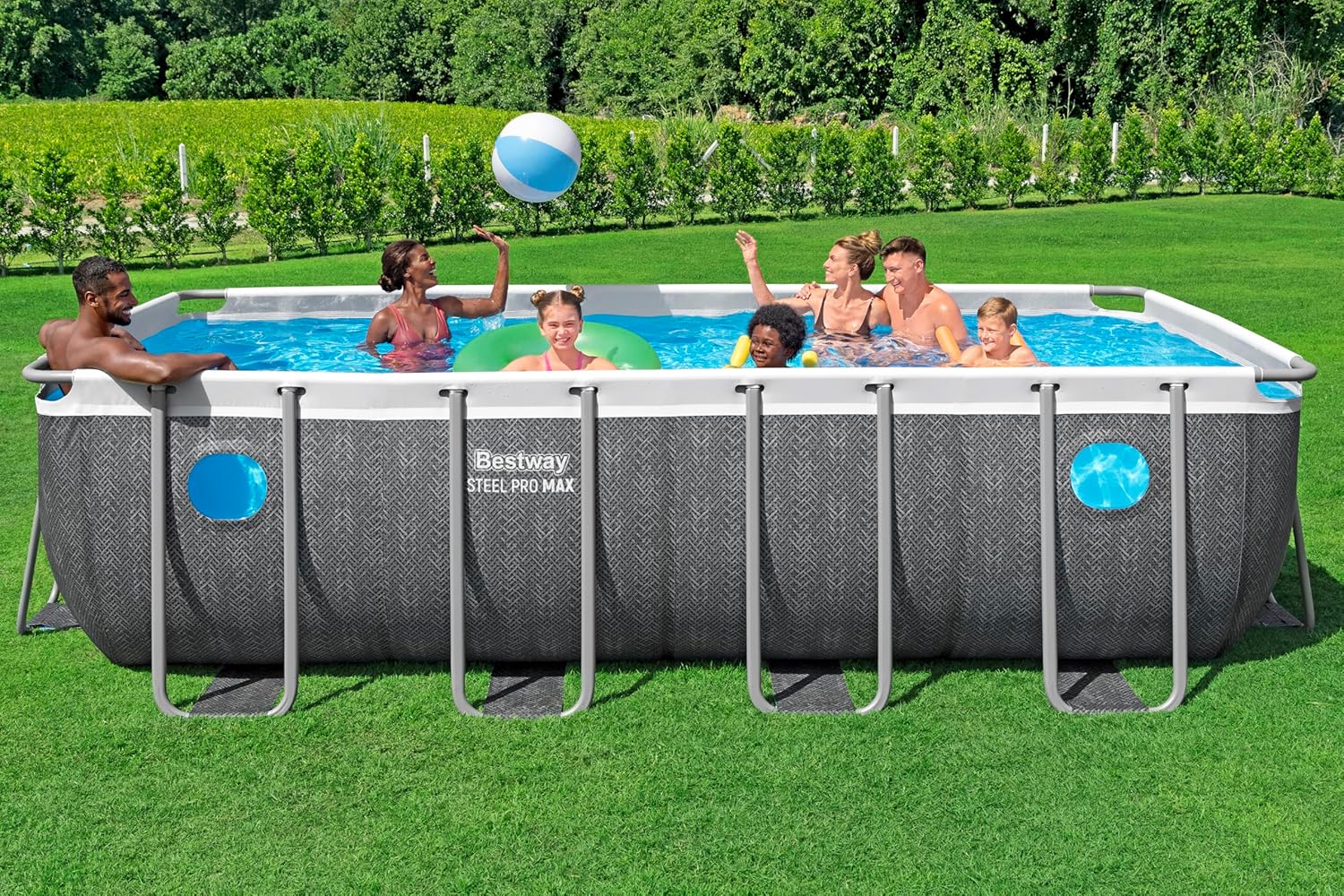 Bestway Juego de Piscina Rectangular Splashview de 16' x 8' x 48
