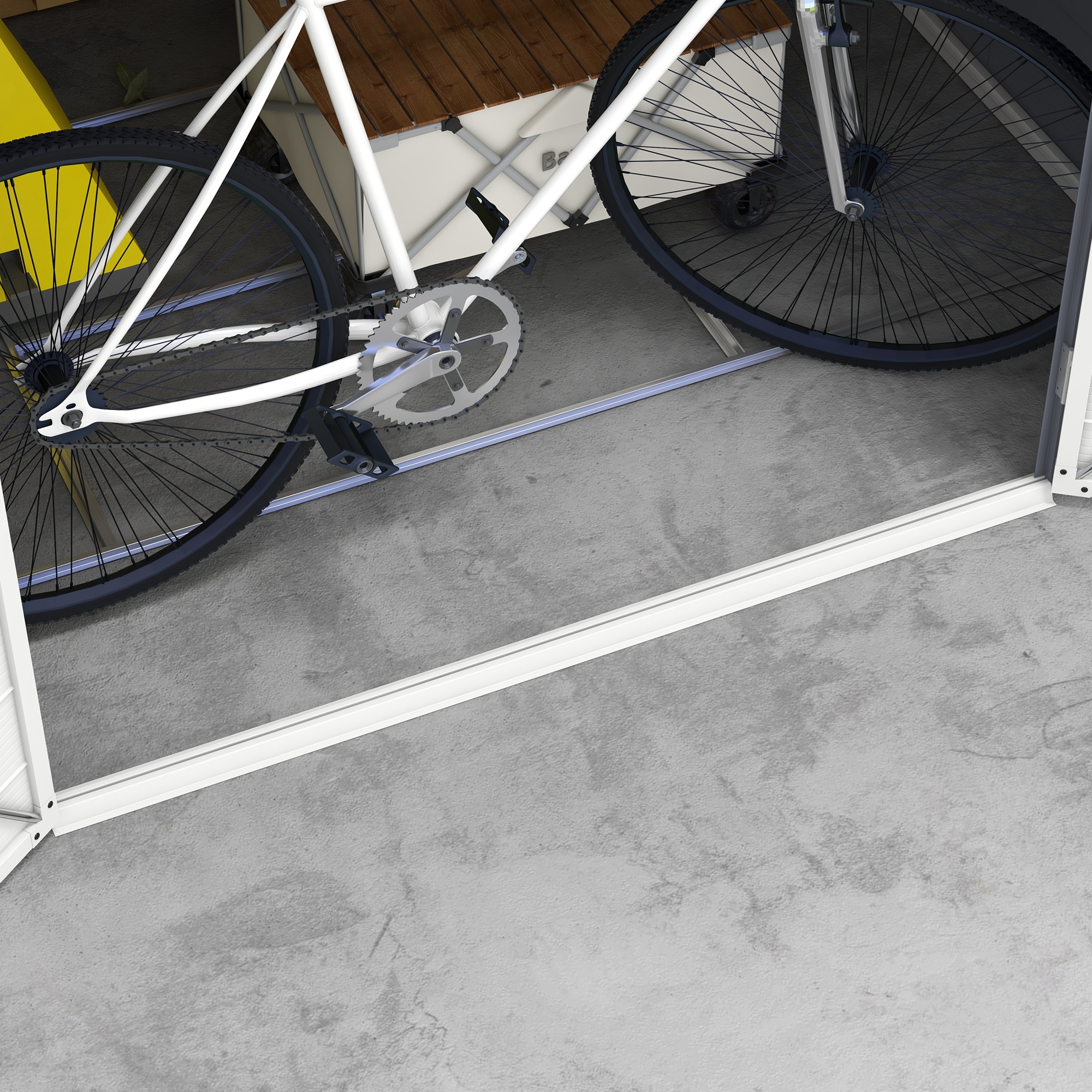 Outsunny Tuinhuis, Tuinschuur met Ventilatieraam, Kunststof, Metaal, 240 x 190 x 180/228, Grijs