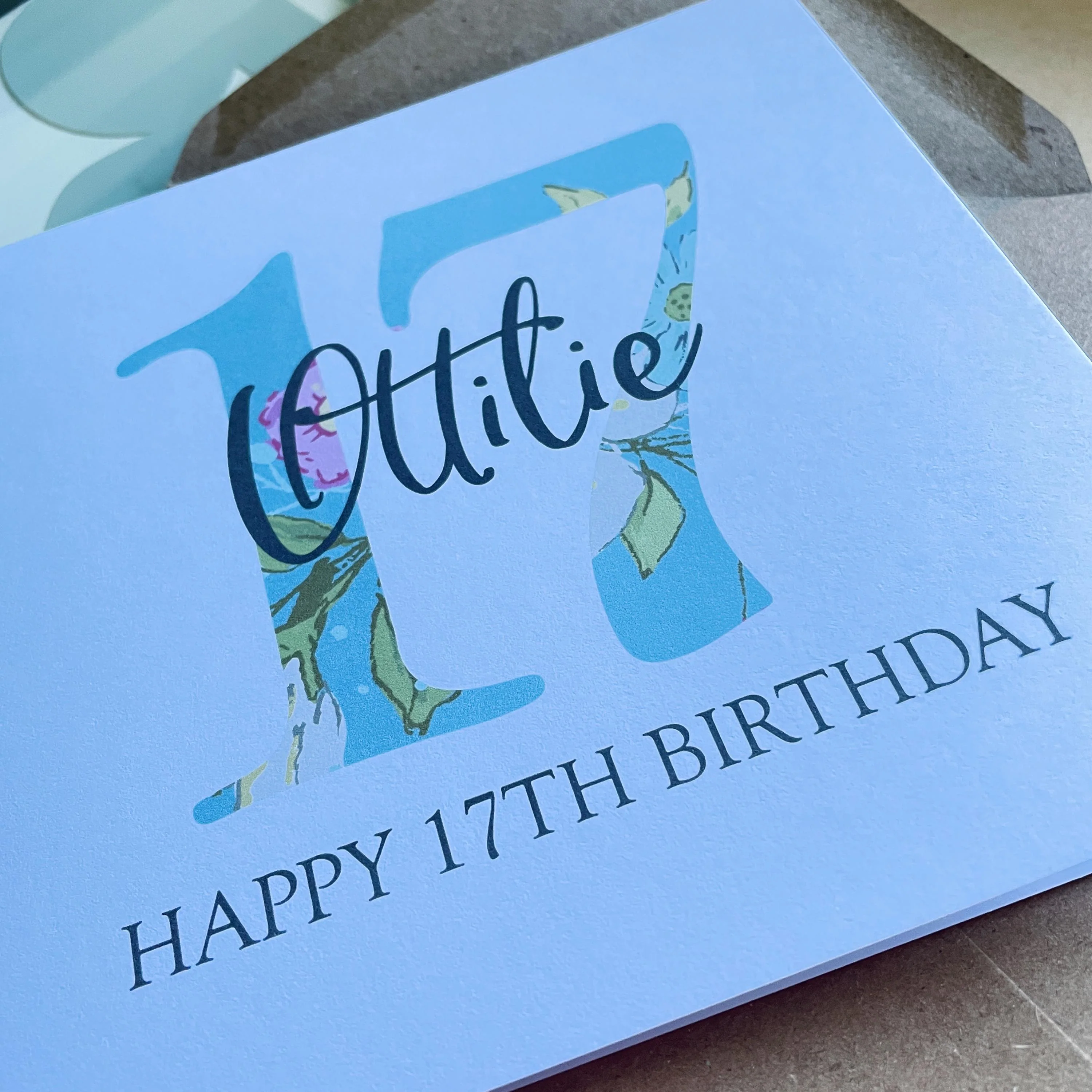 Personalised 17th Birthday Card ? Girl's 17 Birthday Card ? Girls 17th Birthday Card ?