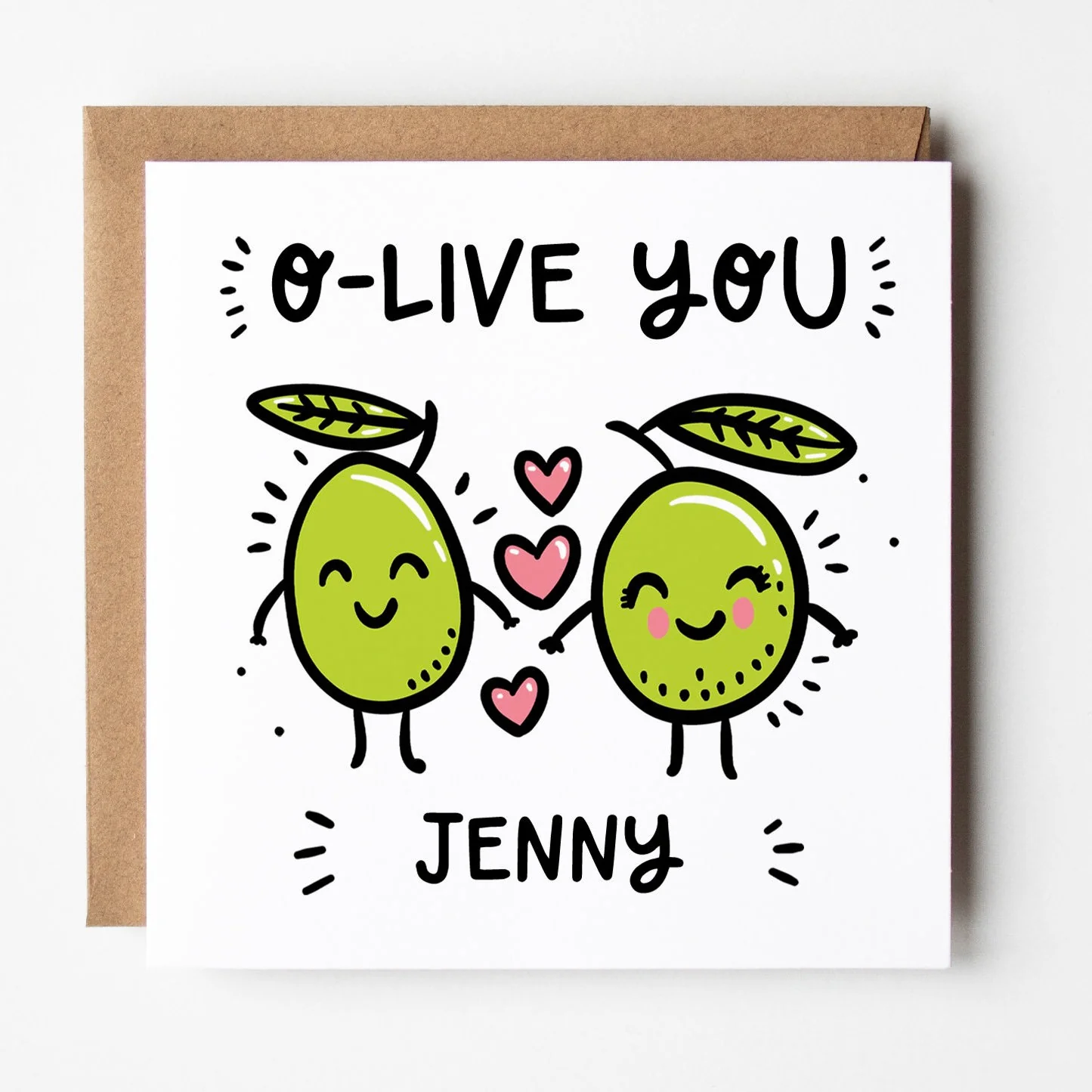 O-Live You Card ? Personalised Funny I Love You Card ? Funny Anniversary Card ?