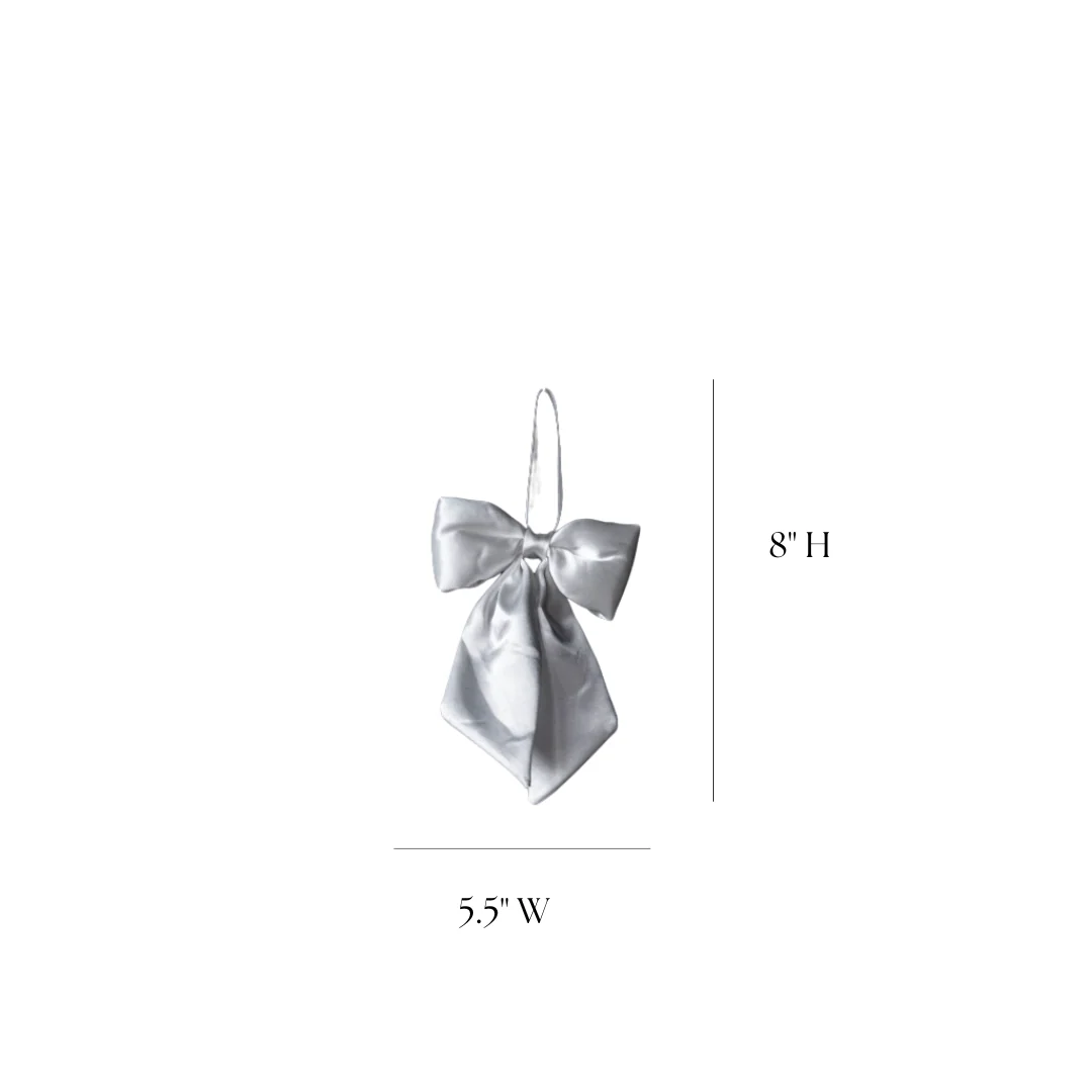 White Satin Fabric Bows