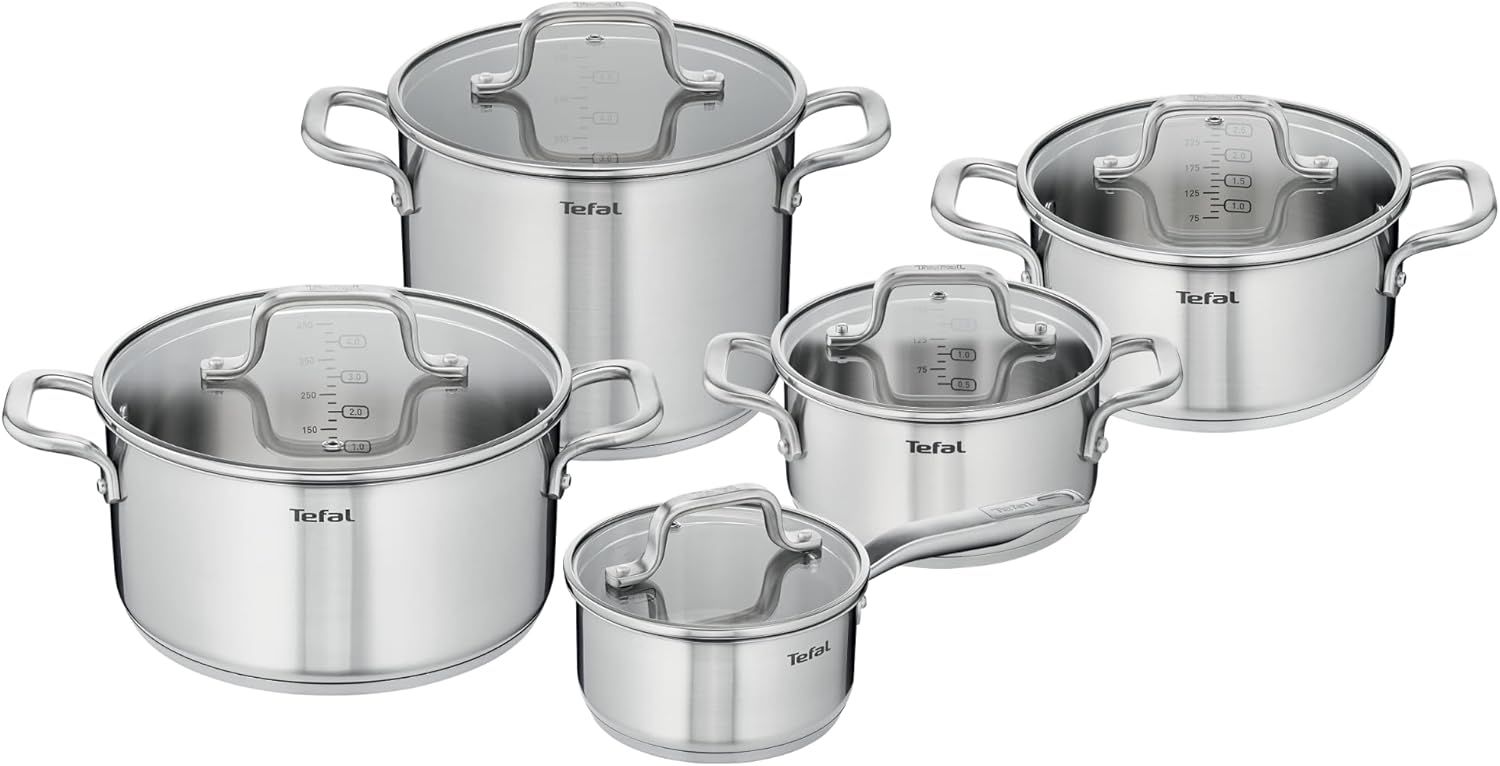 Tefal Virtuoso Stainless Steel Induction Cookware Set - 5 Piece
