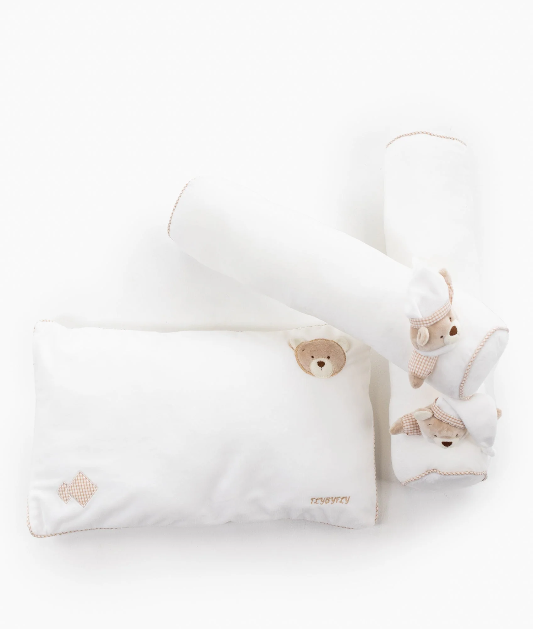 Pillow & Bolster Set | White & Beige