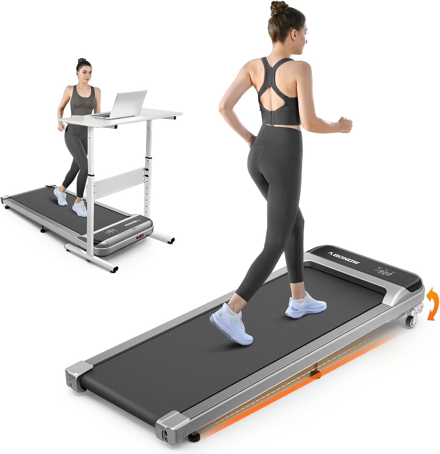 2025 Caminadora Walking Pad met Hellingshoek voor Thuiswerken �C Draagbare Loopband van 2.5HP met Draagvermogen van 280 lbs, Afstandsbediening en LED-scherm