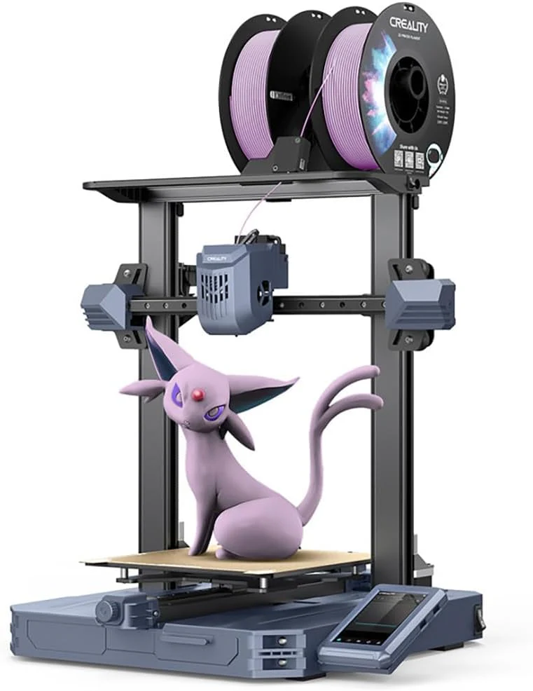 2024-es új verziójú Creality K1C 3D nyomtató, 600 mm/s gyors nyomtatási sebességgel és elakadásmentes közvetlen extrudérrel, támogatja a 300℃-os nyomtatást és a szénszálas filamentet, automata szintezéssel és AI kamerával, 220*220*250 mm-es építési t