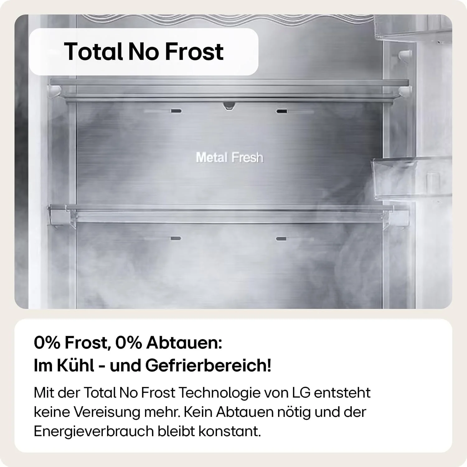 LG GBV22NCCEP Kühl-/Gefrierkombination – Smart Inverter Compressor, Total No Frost, Modern Flat Door Design, Matt Schwarz Metallic, Energieeffizienz A