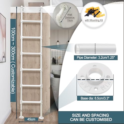 MKLSRWOING Scala Dritta per finestre a 5 10 pioli, Altezza 4 Piedi, 5 Piedi, 6 Piedi, 7 Piedi, 8 Piedi, Scala di Uscita d'ingresso, Scala antincendio in Ferro battuto per impieghi gravosi o s : Amazon.it: Fai da te