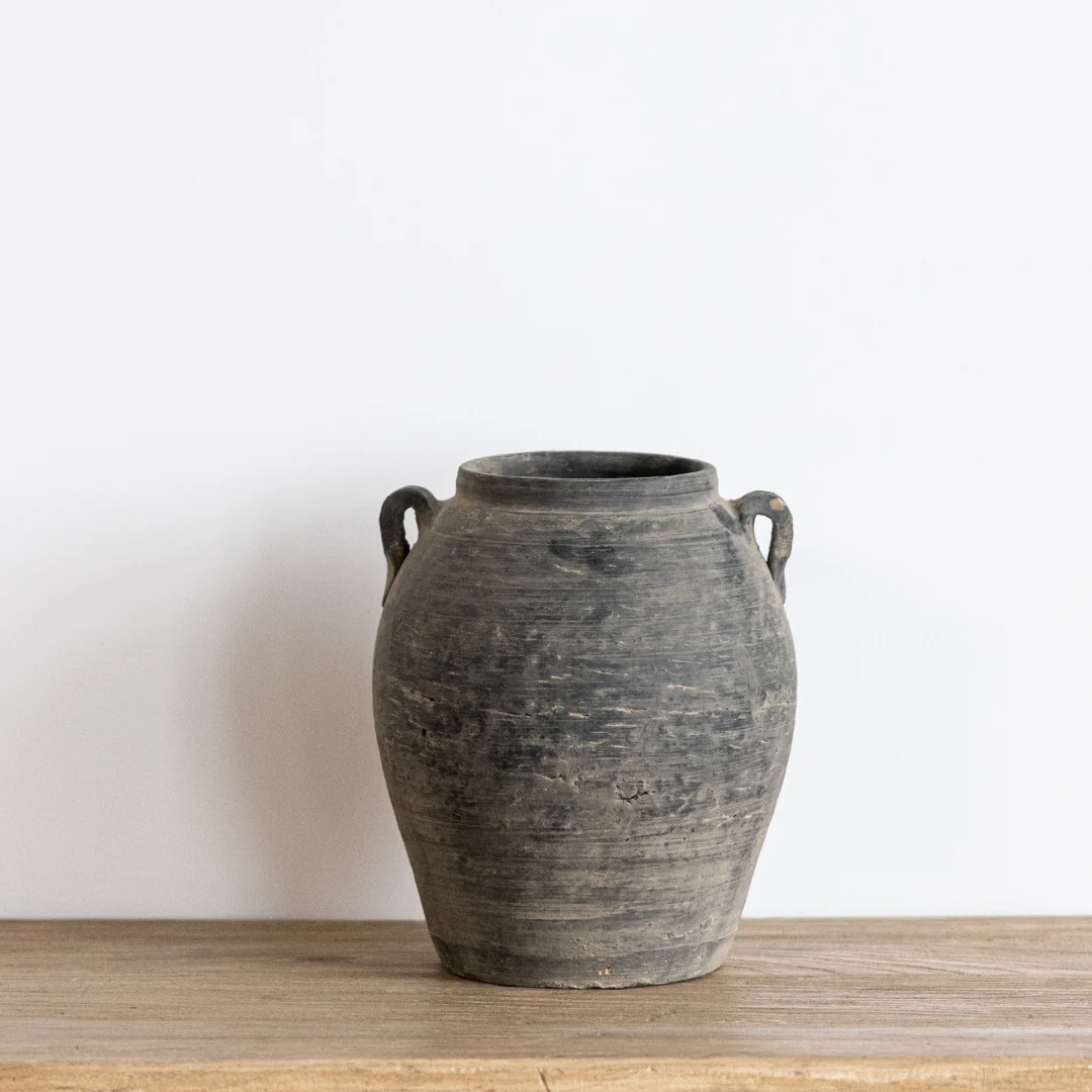 Vintage Porcelain Pot Two Handle