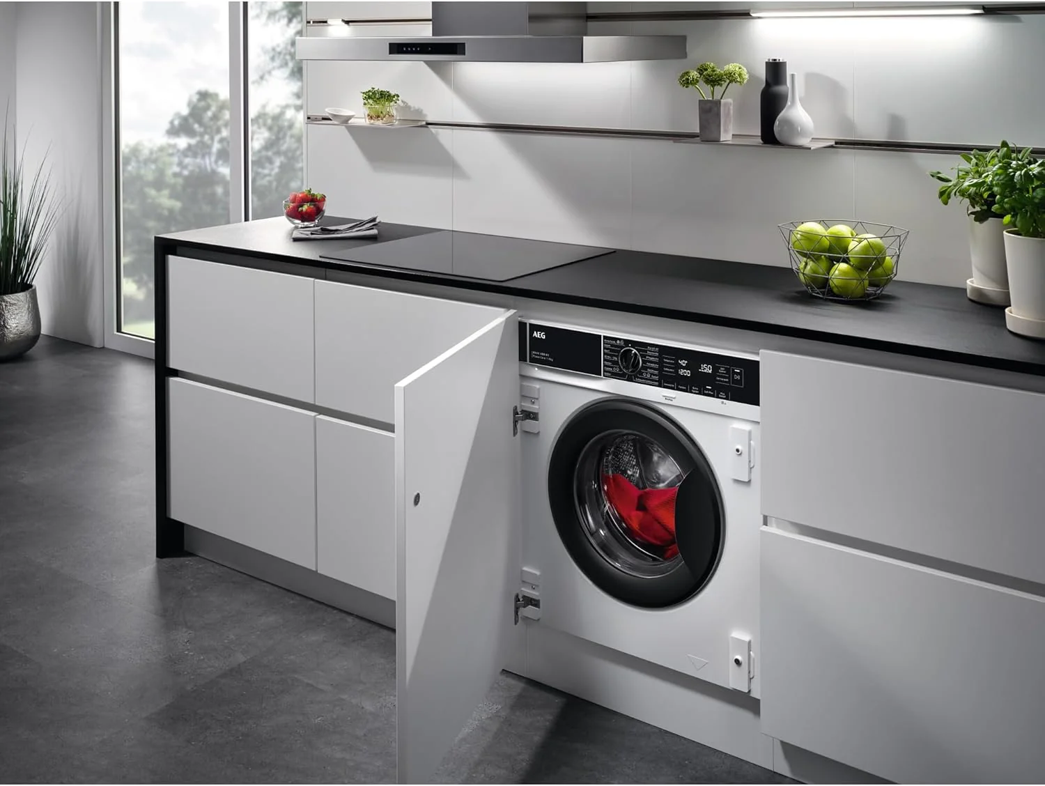 AEG L7WBA60680 Waschtrockner / DualSense - schonende Pflege / 8 kg Waschen / 5 kg Trocknen / D / energiesparend / Mengenautomatik / Nachlegefunktion / ProSteam - Auffrischfunktion / 1600 U/min Weiß