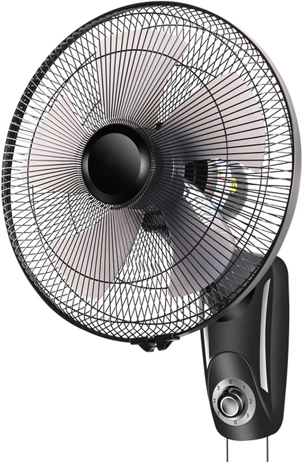 Verstellbarer, Oszillierender Industrie-Wandventilator, 5 Flügel, 3 Geschwindigkeitsstufen, Hohe Luftgeschwindigkeit, Schwarz, Robust, Für Den Außenbereich, Gewerbe Und Privat