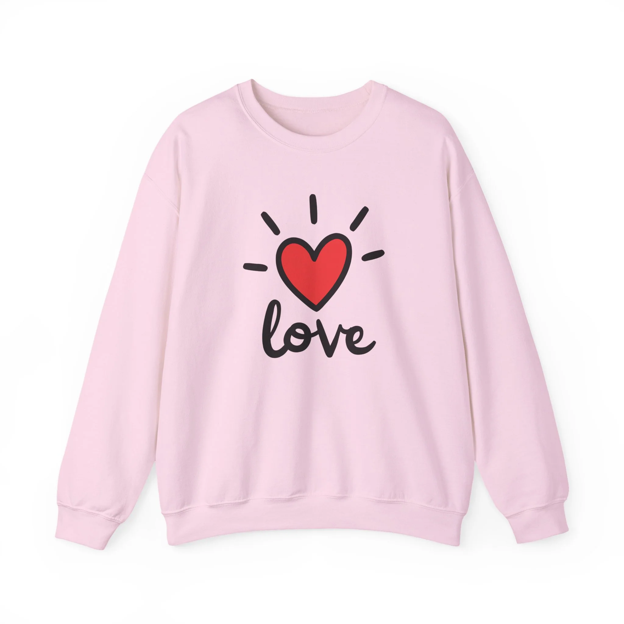 Love Heart Crewneck Sweatshirt - Red Heart 
