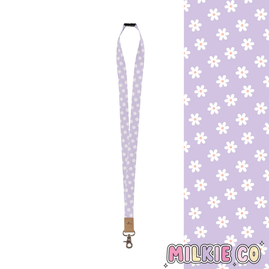 Lavender Bloom Fabric Lanyard
