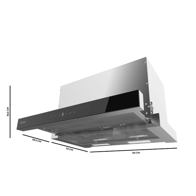 Bolero Flux TLT 605500 Cappa Aspirante in Vetro Nero – Alta Efficienza Energetica A++