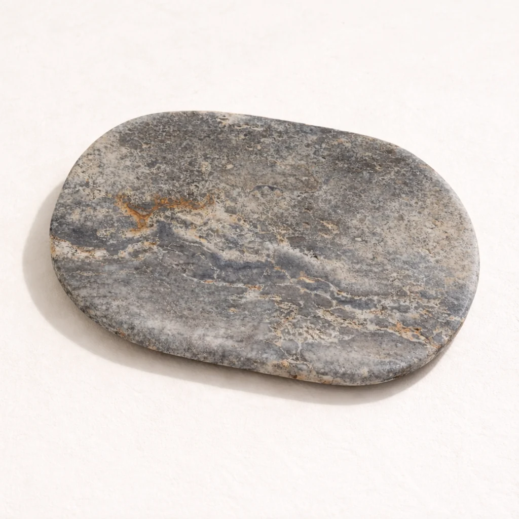Oval Travertine Soap Dish