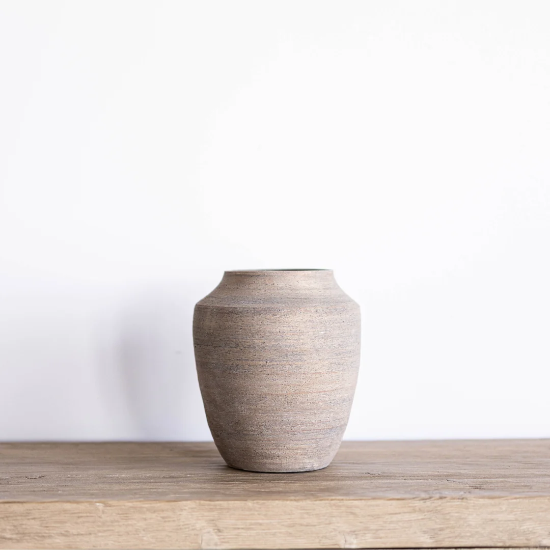Natural Stripe Ceramic Vase