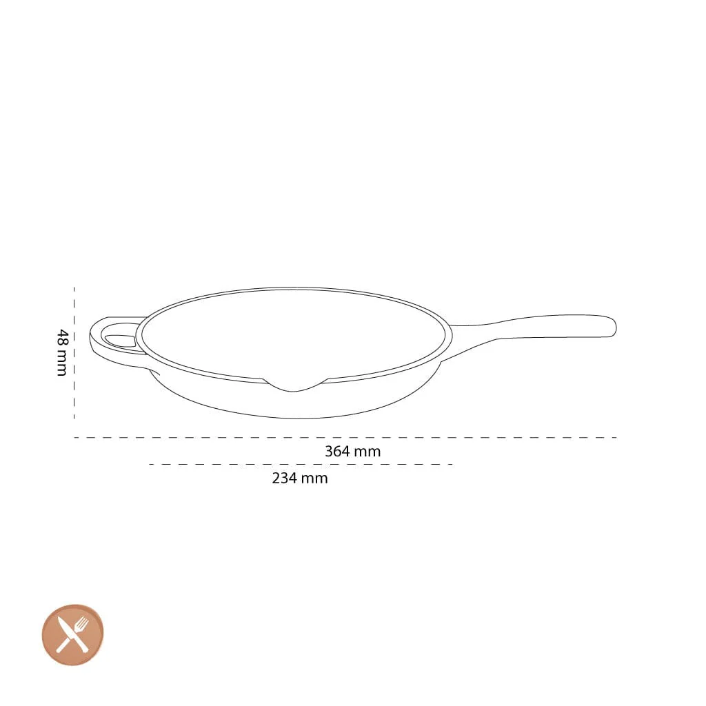 Le Creuset - Padella Signature rotonda Nero opaco 20 cm