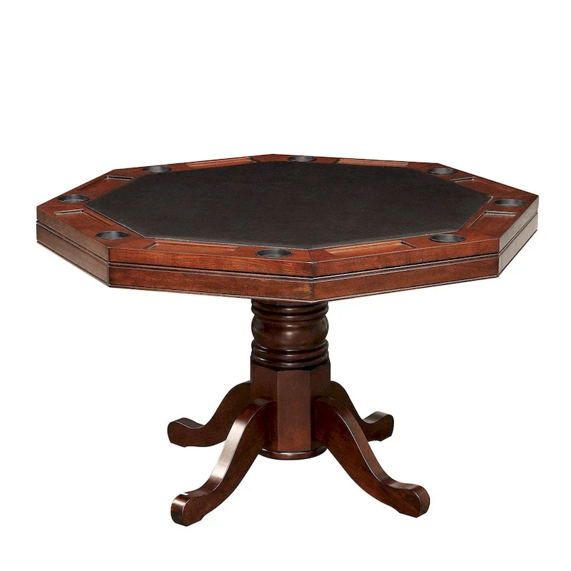 Cherry Octagonal Poker Table for 8 Players