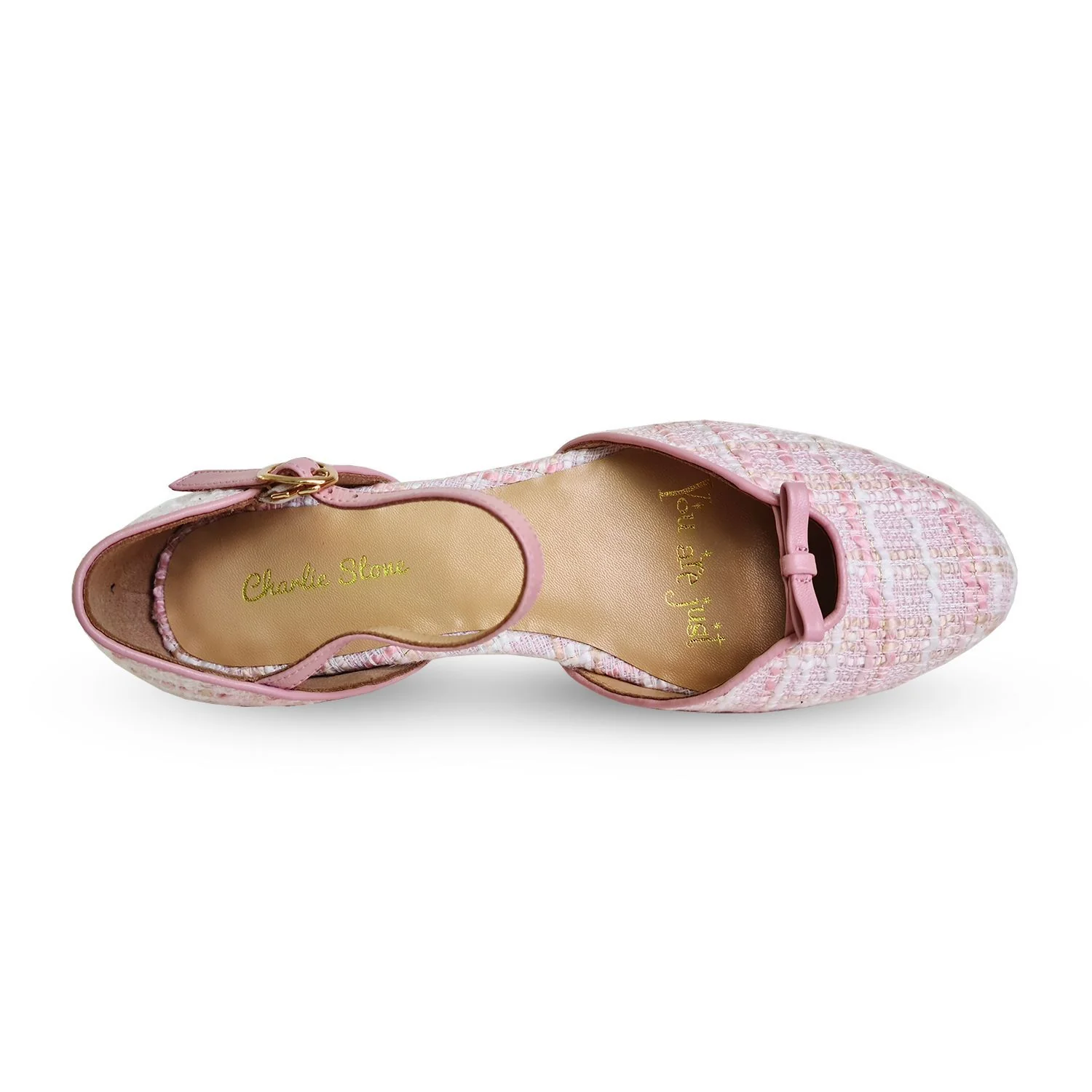 Marvellous Rose Tweed Flats