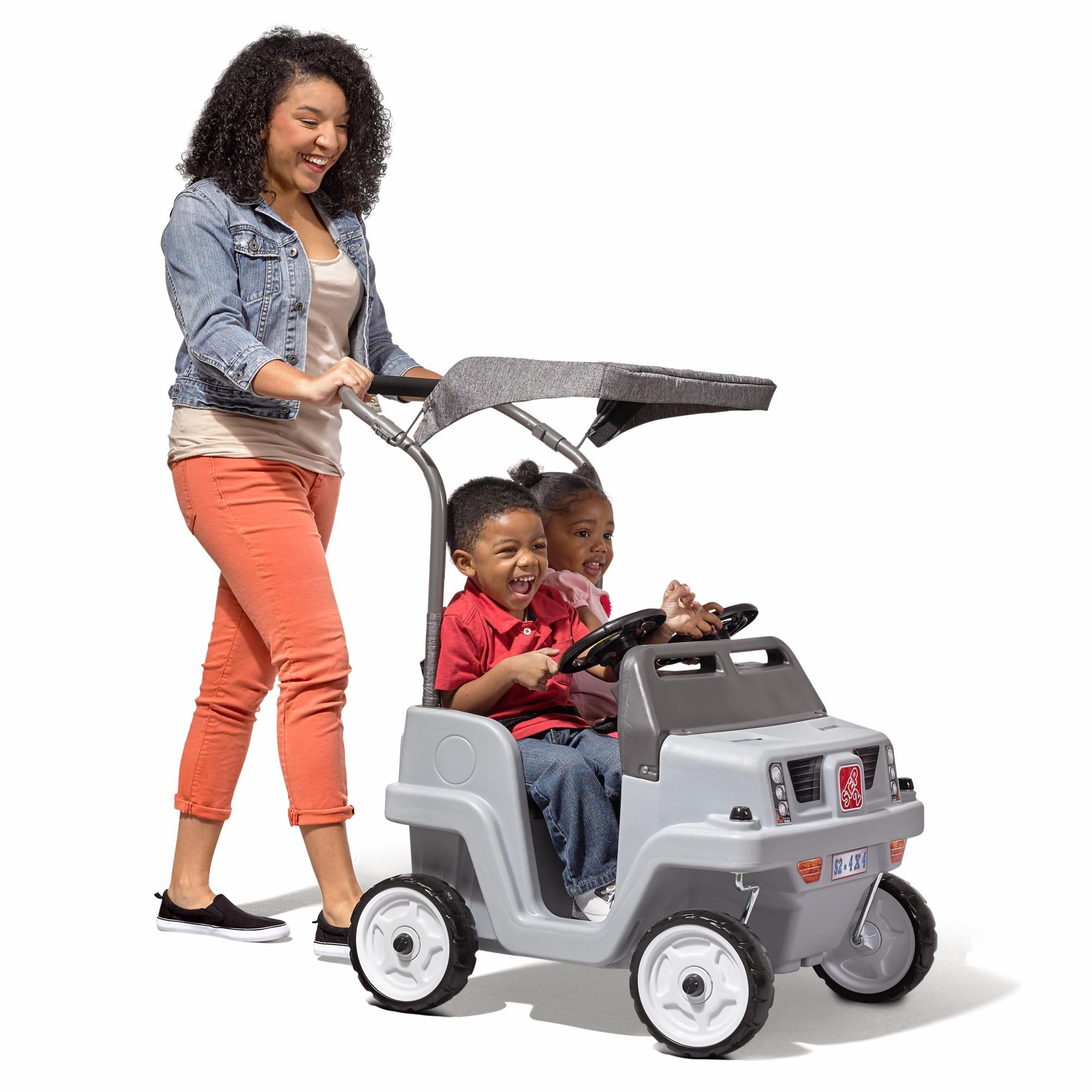 Step2 Side-by-Side Push Around SUV, Kids Push Car, 2 Seats