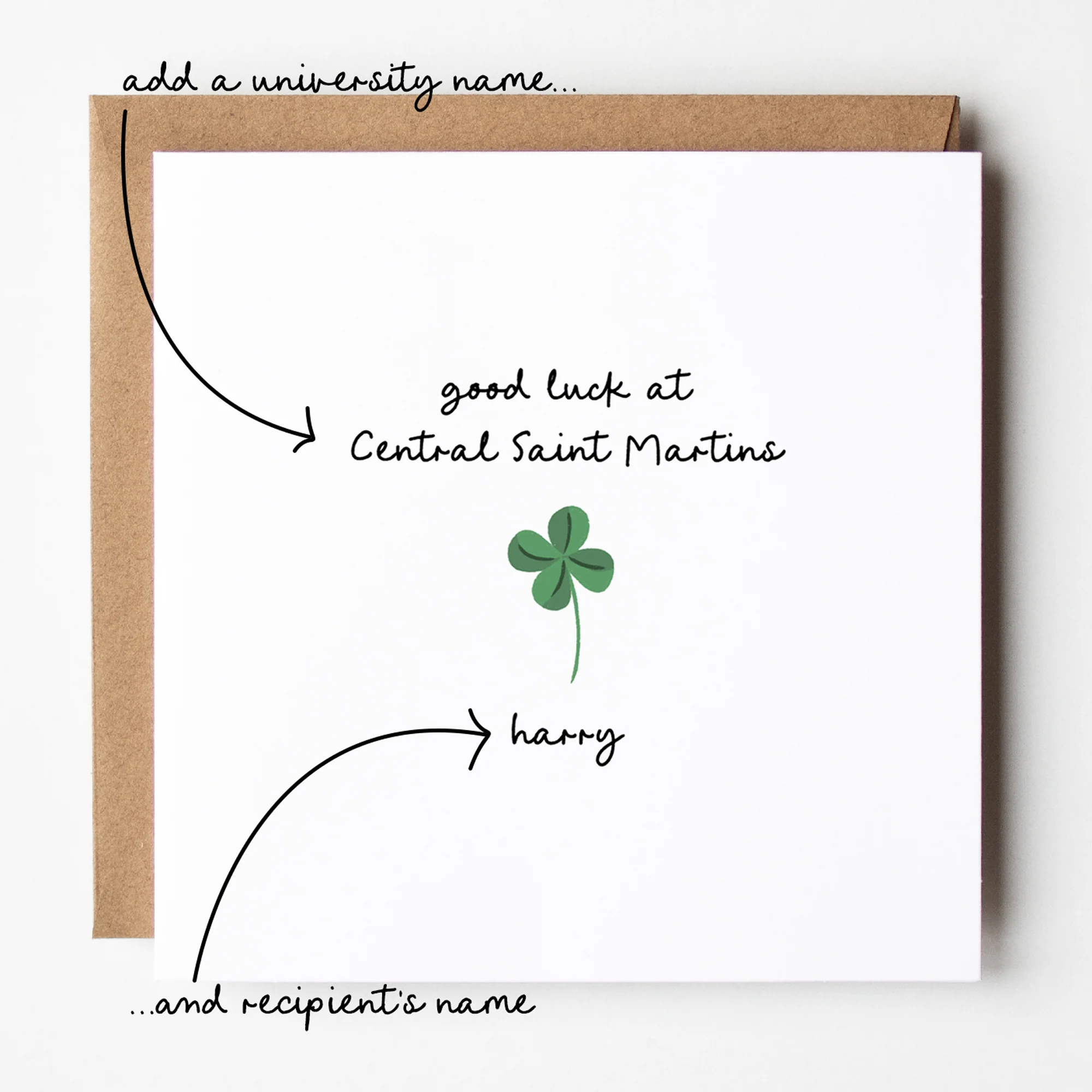 Going to University Good Luck Card ? Personalised Good Luck at Uni Card ? Starting University Card ?