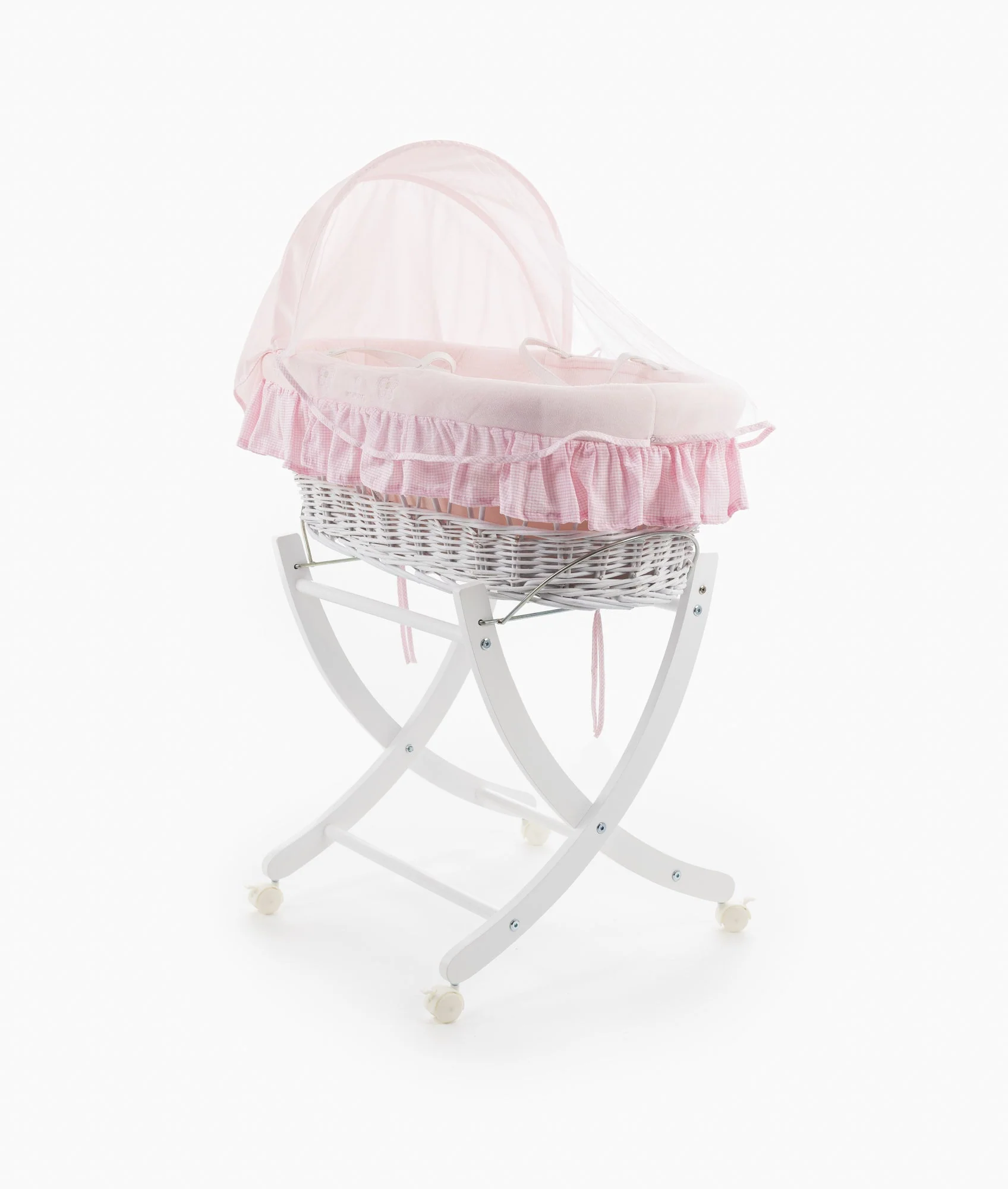 Moses Basket & Stand Set | Pink