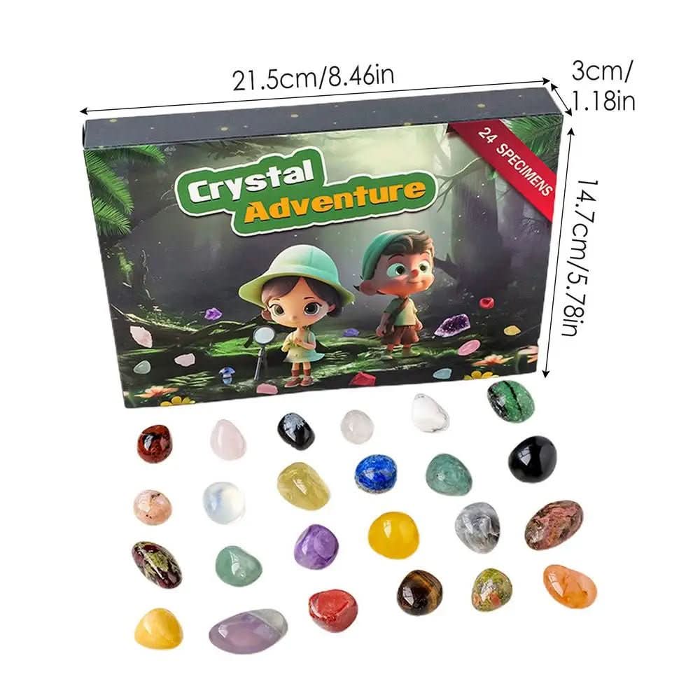 GemQuest Advent Kalender 2025 – 24 Natuurlijke Kristallen voor Ontdekking & Vreugde