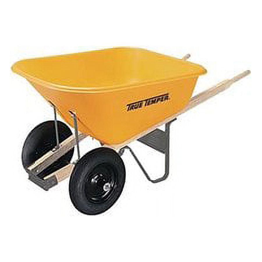 8 Cu Ft Poly Wheelbarrow with Dual Tires – Durable Plastic Construction