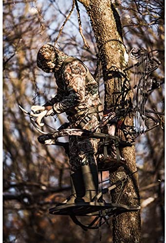 Summit Viper SD Climbing Treestand &ndash; Lightweight Aluminum, Foam Padded Seat, 300 lbs Capacity, Includes Safety Harness