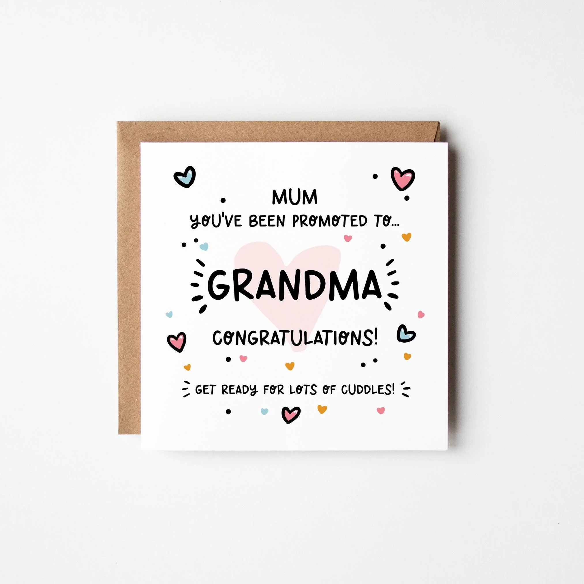 New Grandparent Card a?�� You've Been Promoted To... Personalised New Grandma Nanny Granny Card a?�� Congratulations New Grandparent Card